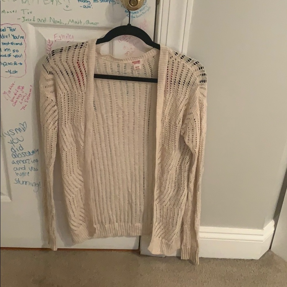 Tan holed cardigan